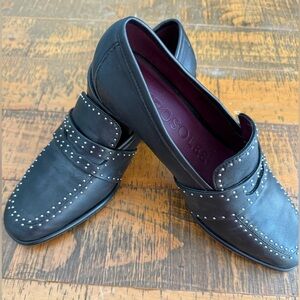 Aerosols stack heel loafer size 8 Black> Like new